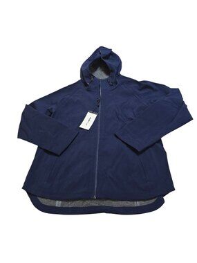 William Rast Women's All Weather Midnight Blue Hooded Waterproof Jacket NWT